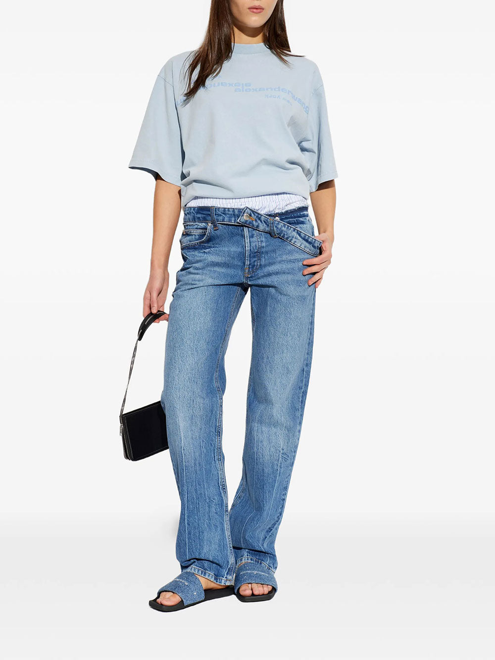 Alexander Wang Women Boxer Detail And Drop Waistband Slim Fit Jeans ALEXANDER WANG
