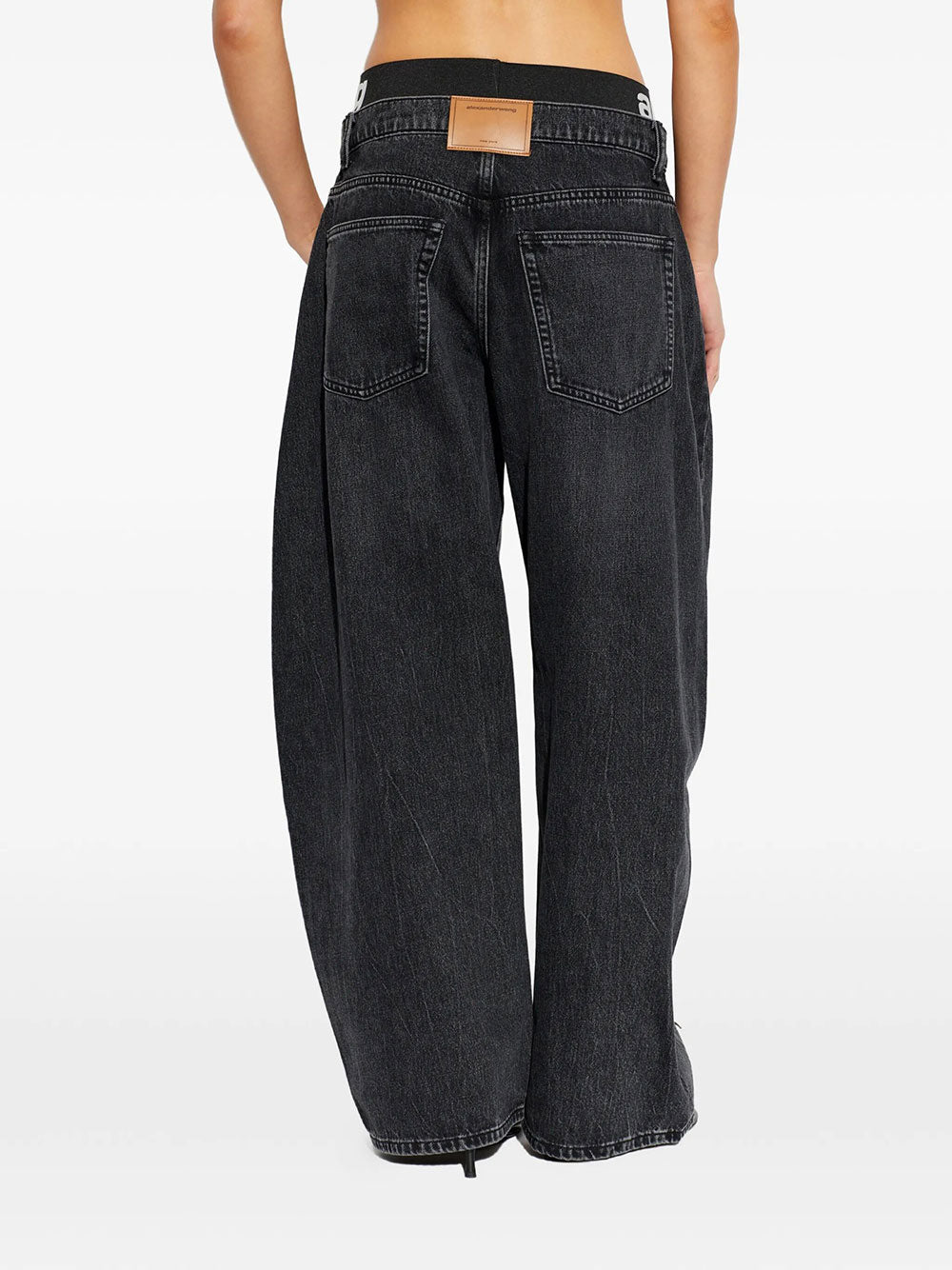 Alexander Wang Women Blow-Up Jeans With Logo Bike Short Waistband ALEXANDER WANG