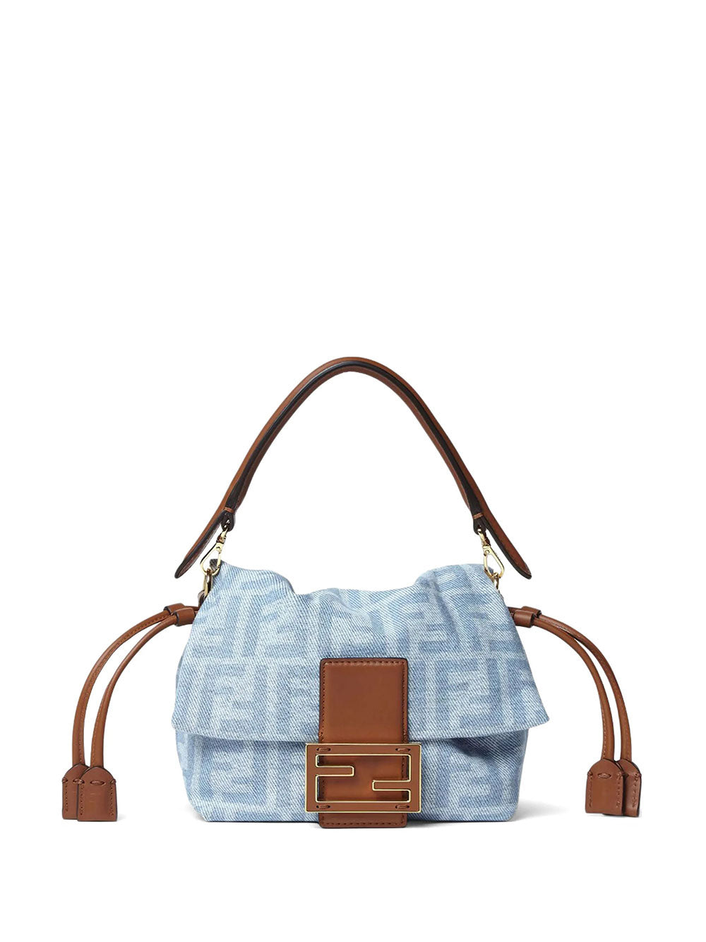 Fendi Women Mamma Baguette Small Ff Denim Mini-Bag FENDI