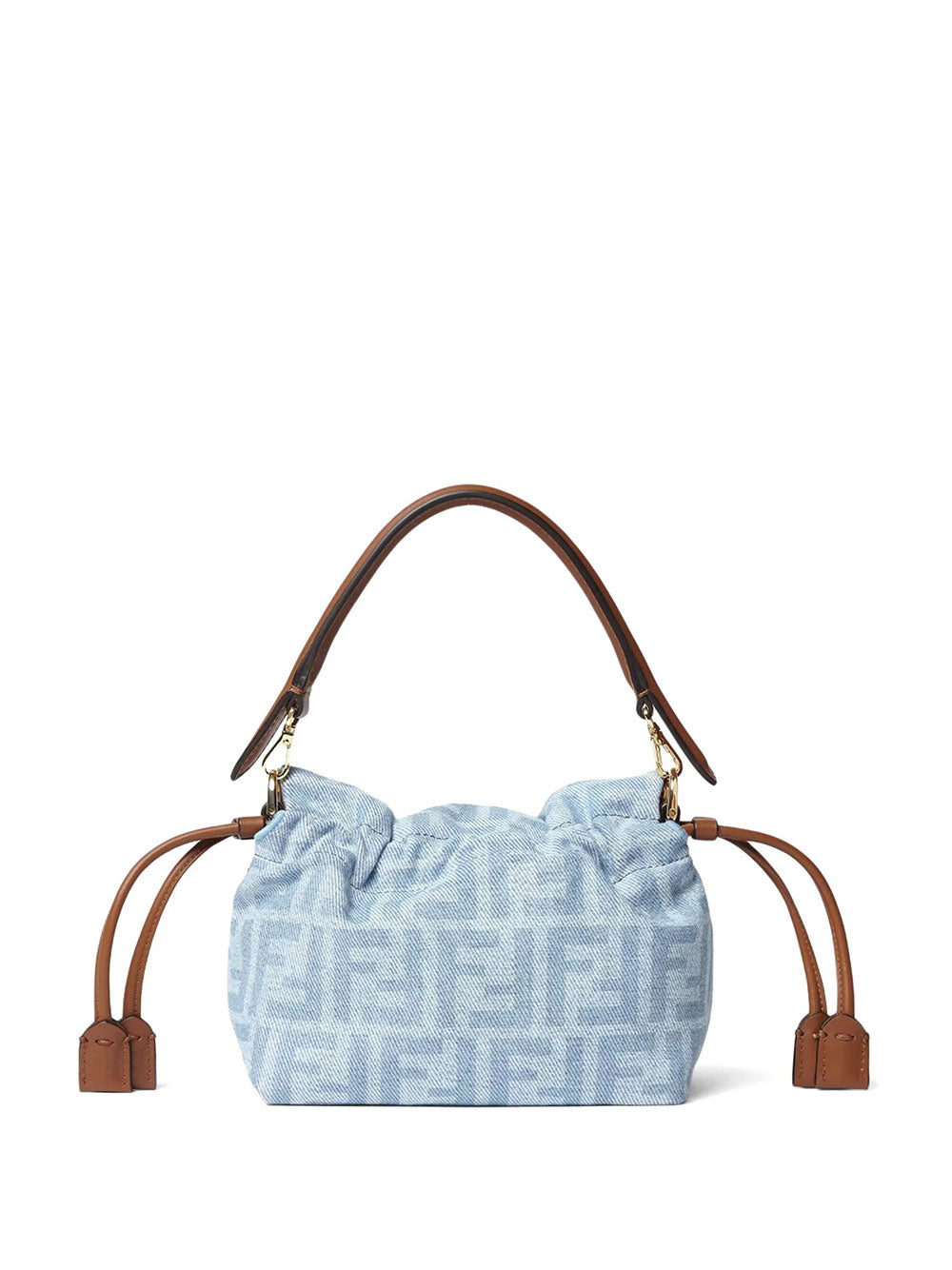 Fendi Women Mamma Baguette Small Ff Denim Mini-Bag FENDI