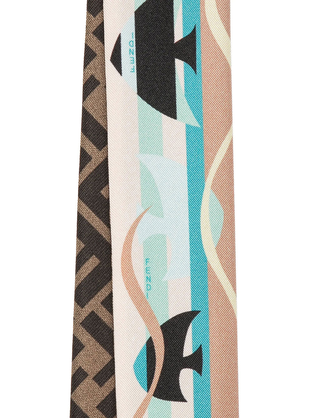 Fendi Women Bandeau In Seta Stampata Azzurra FENDI
