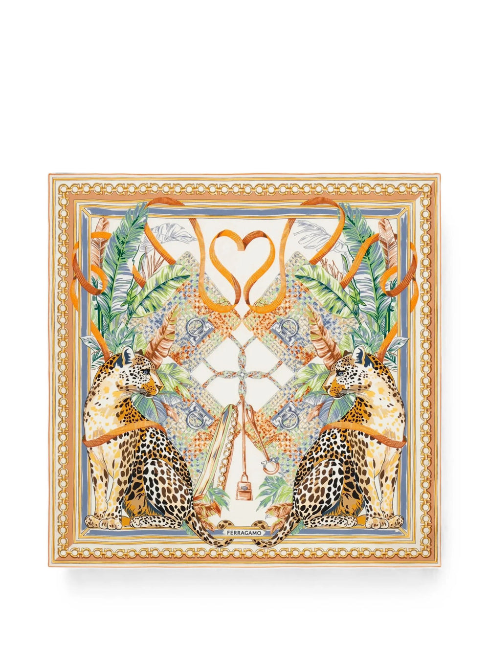 Ferragamo Women Foulard In Seta Stampa Felini FERRAGAMO