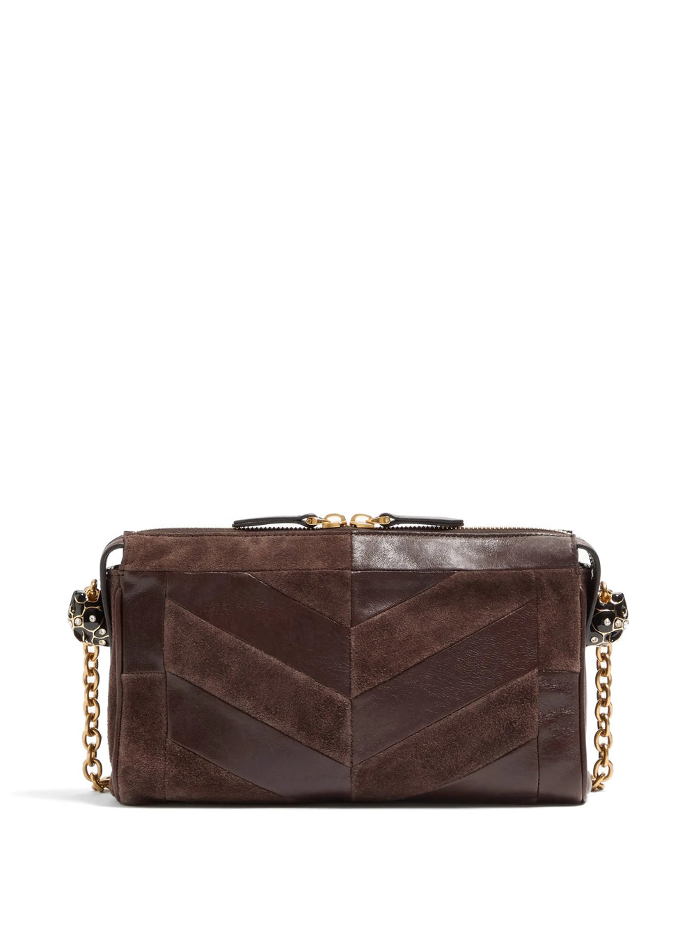 Valentino Garavani Women Borsa Piccola A Spalla Panthea In Suede E Nappa Motivo Chevron VALENTINO GARAVANI