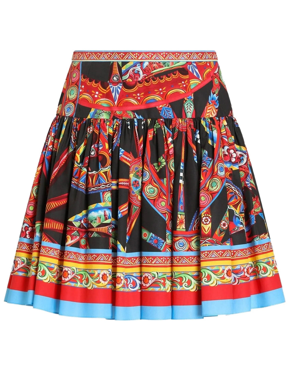Dolce & Gabbana Women Minigonna In Popeline Stampa Carretto DOLCE & GABBANA
