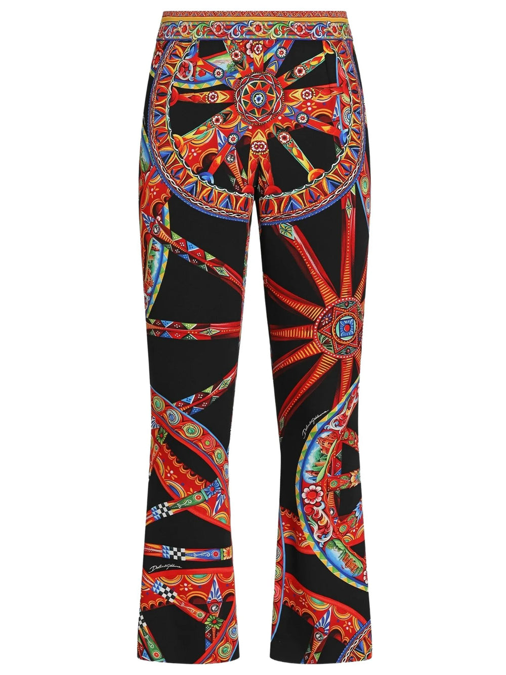Dolce & Gabbana Women Pantaloni In Seta Stampa Carretto DOLCE & GABBANA