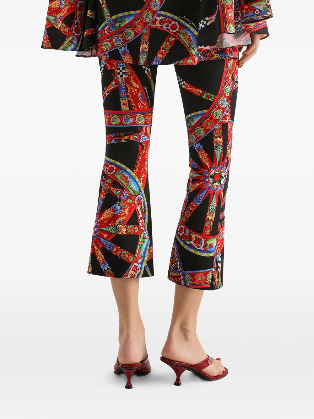 Dolce & Gabbana Women Pantaloni In Seta Stampa Carretto DOLCE & GABBANA