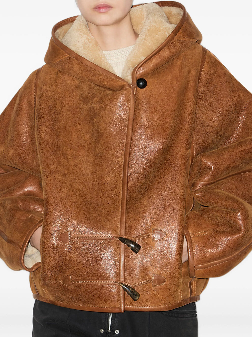 Isabel Marant Women Amiel Short Shearling Coat ISABEL MARANT