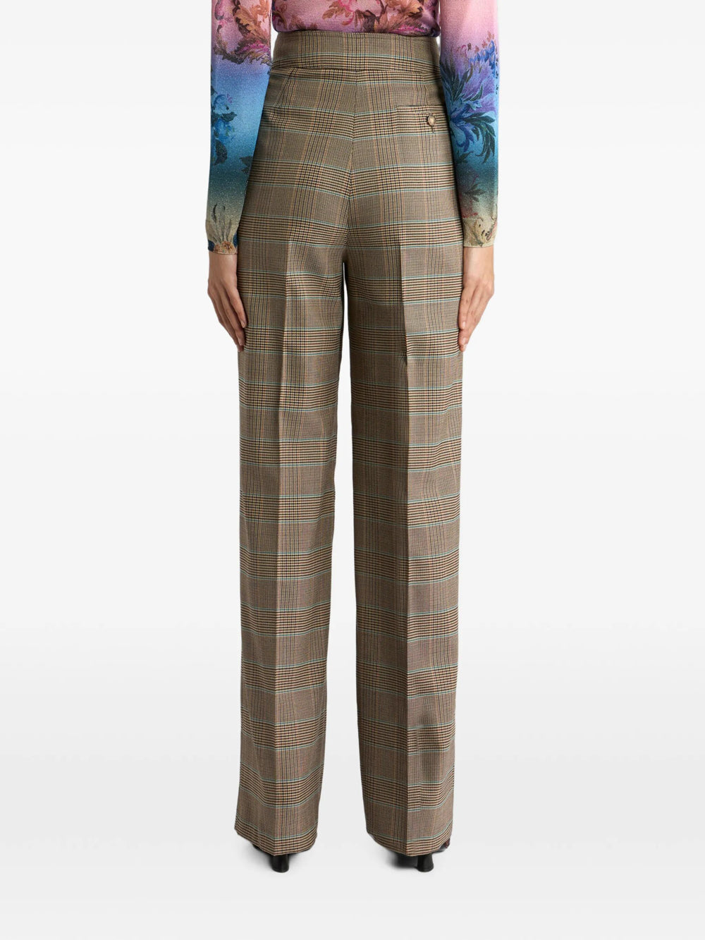 Etro Women Pantaloni In Lana Stretch Con Motivo Principe Di Galles ETRO