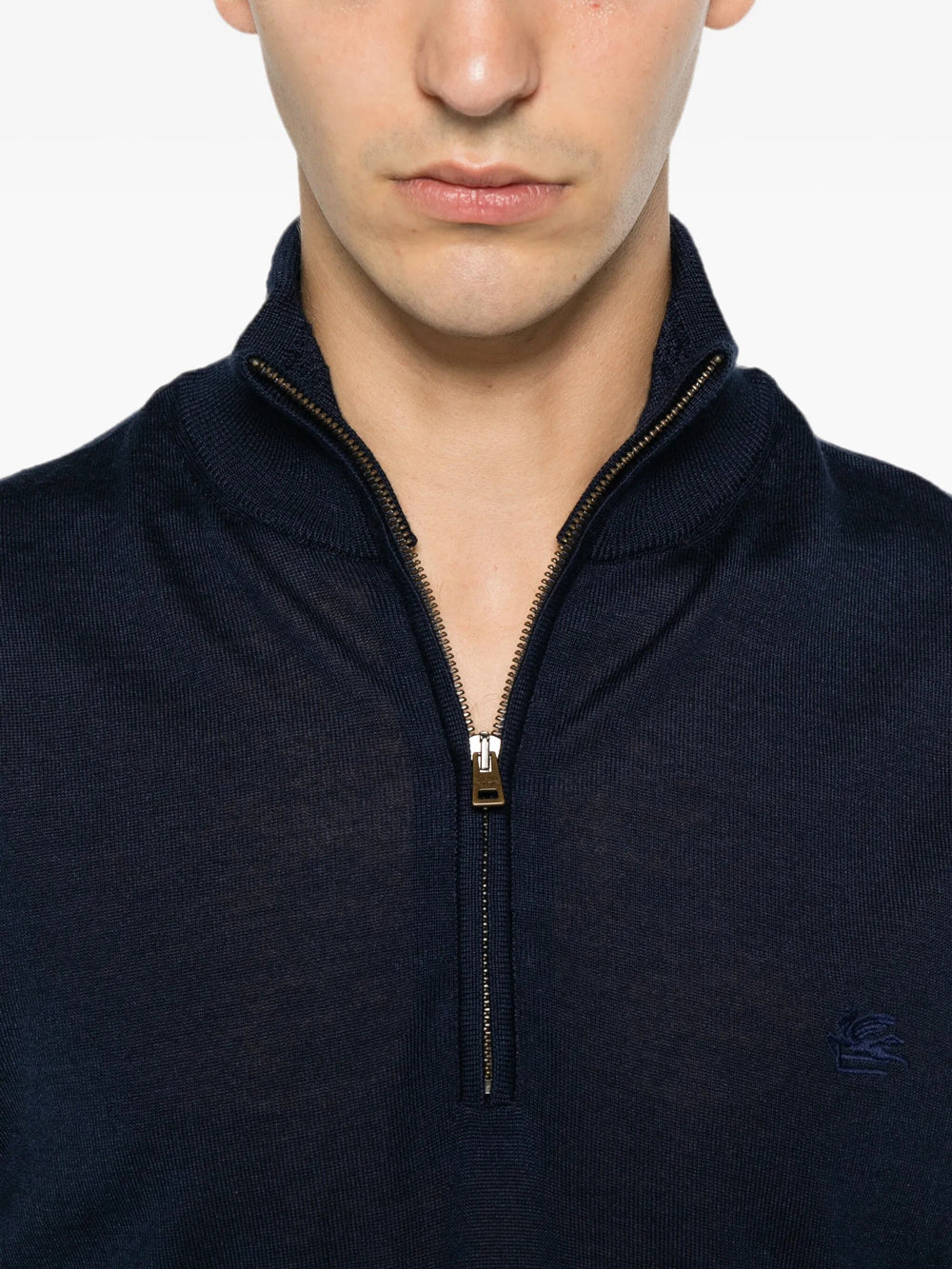 Etro Men Fuji Knitted Quarter Zip Jumper ETRO