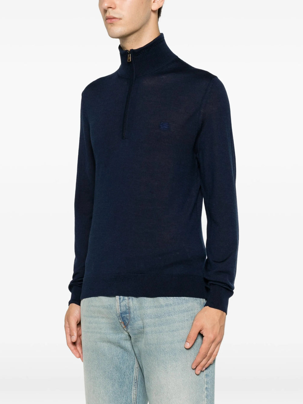 Etro Men Fuji Knitted Quarter Zip Jumper ETRO