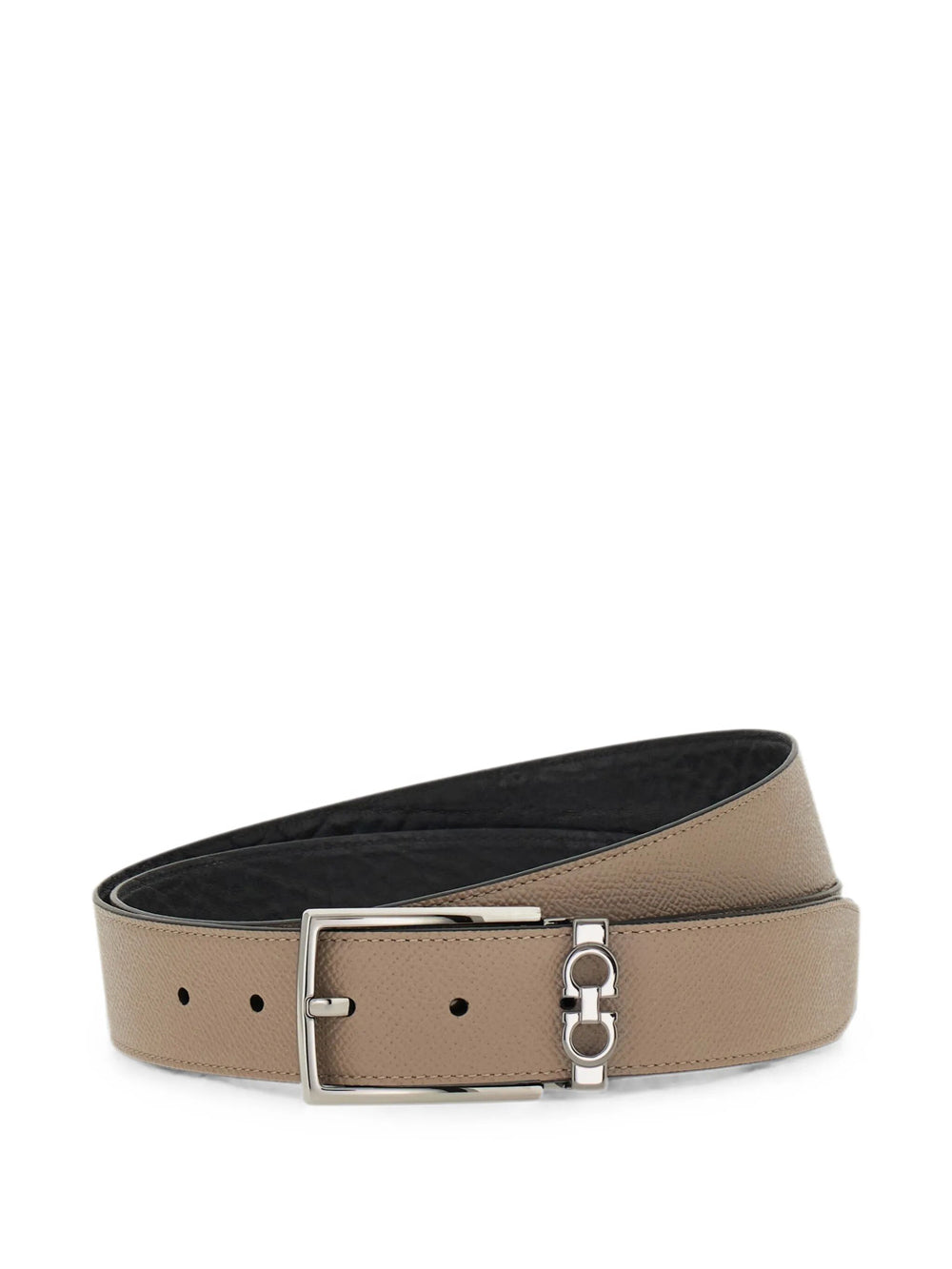 Ferragamo Men Reversible And Adjustable Belt With Rectangular Buckle FERRAGAMO