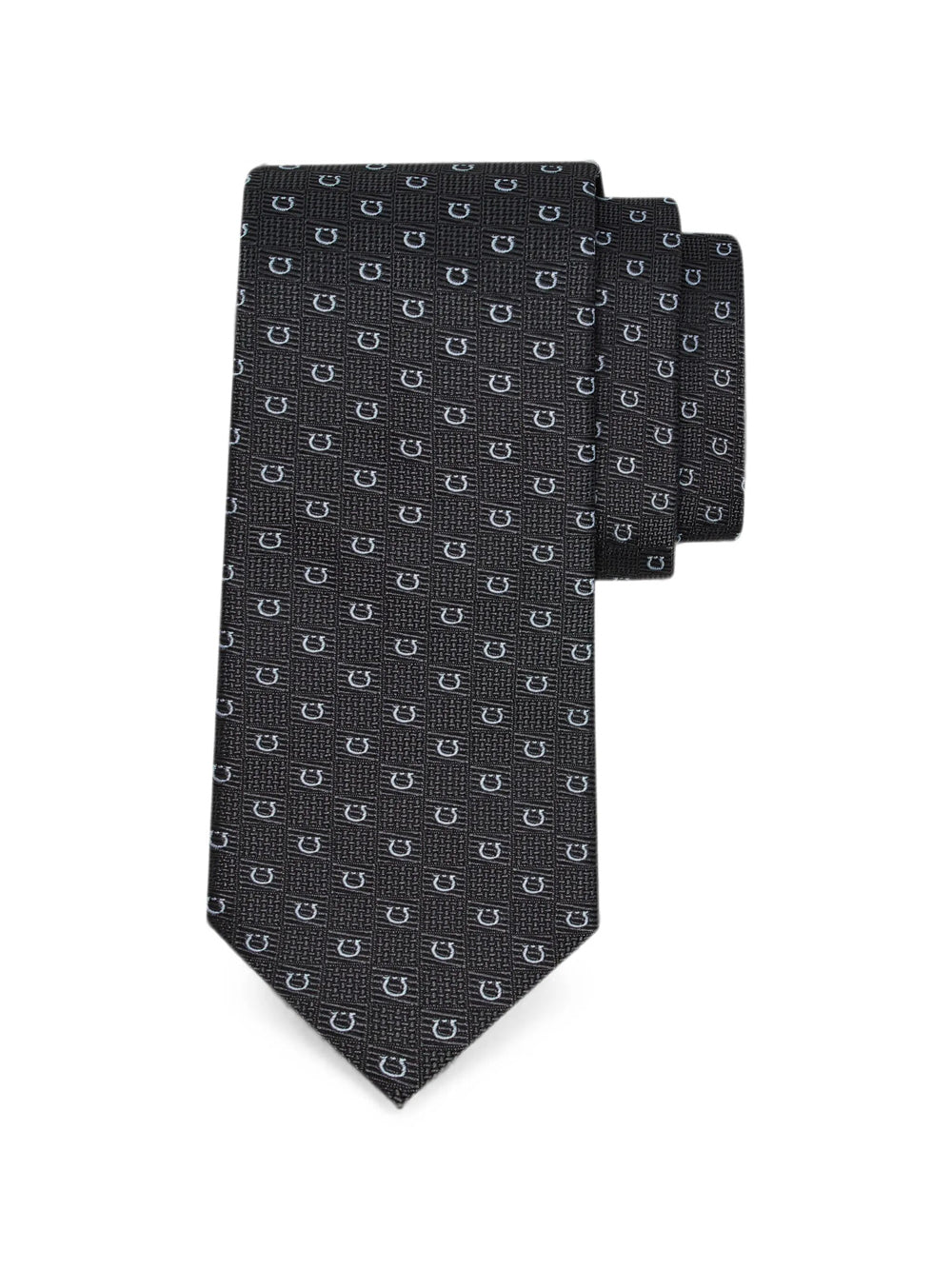 Ferragamo Men Gancini Silk Jaquard Tie FERRAGAMO