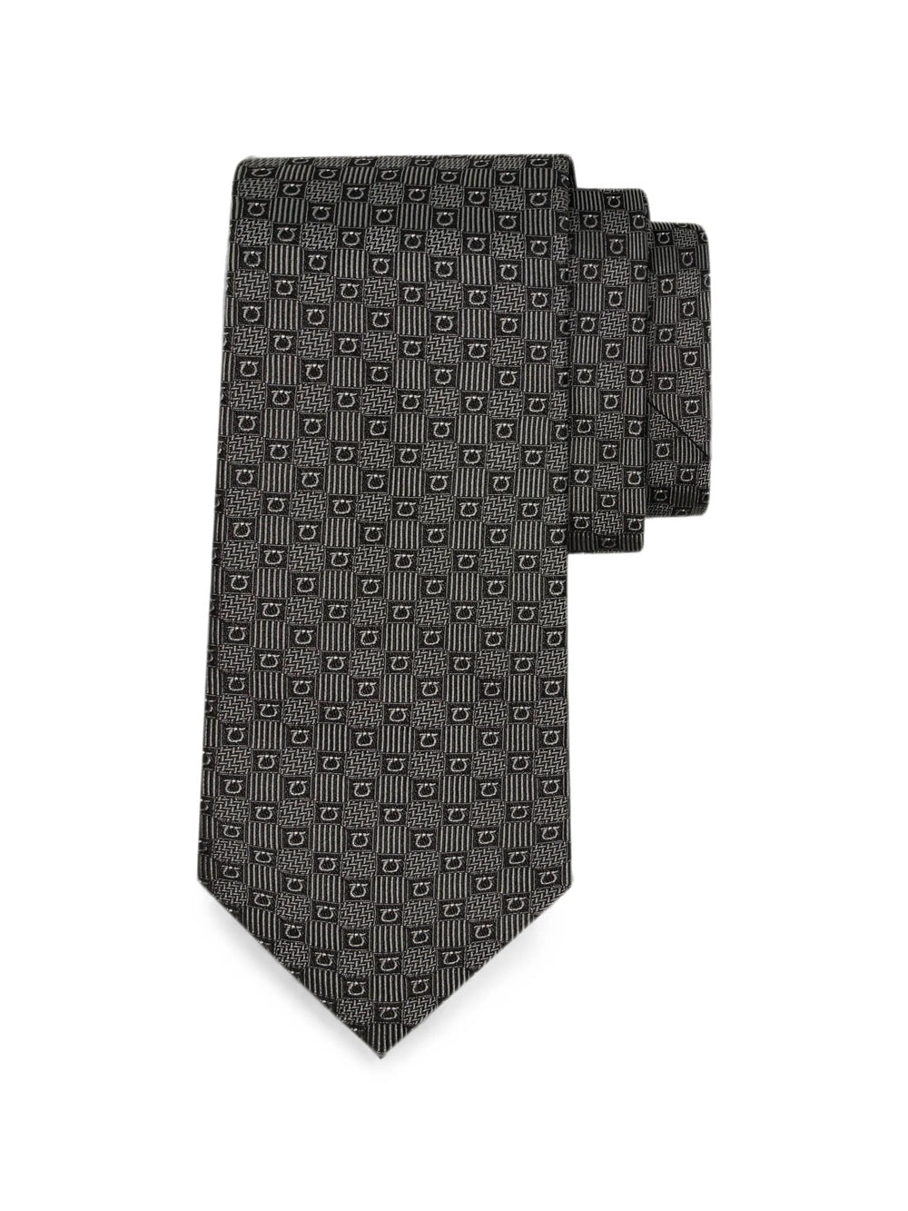 Ferragamo Men Gancini Silk Jacquard Tie FERRAGAMO