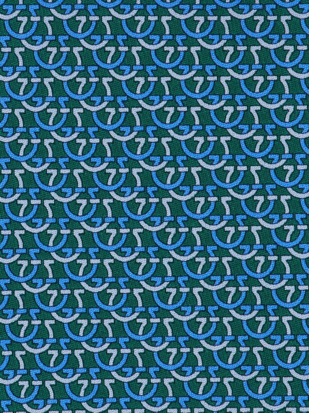 Ferragamo Men Gancini Links Print Silk Tie FERRAGAMO