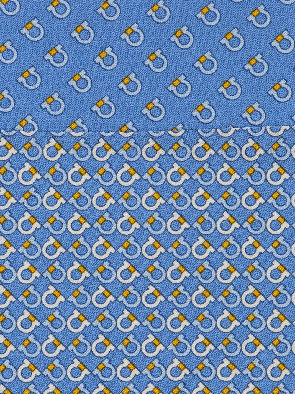 Ferragamo Men Square Gancini Print Silk Tie FERRAGAMO