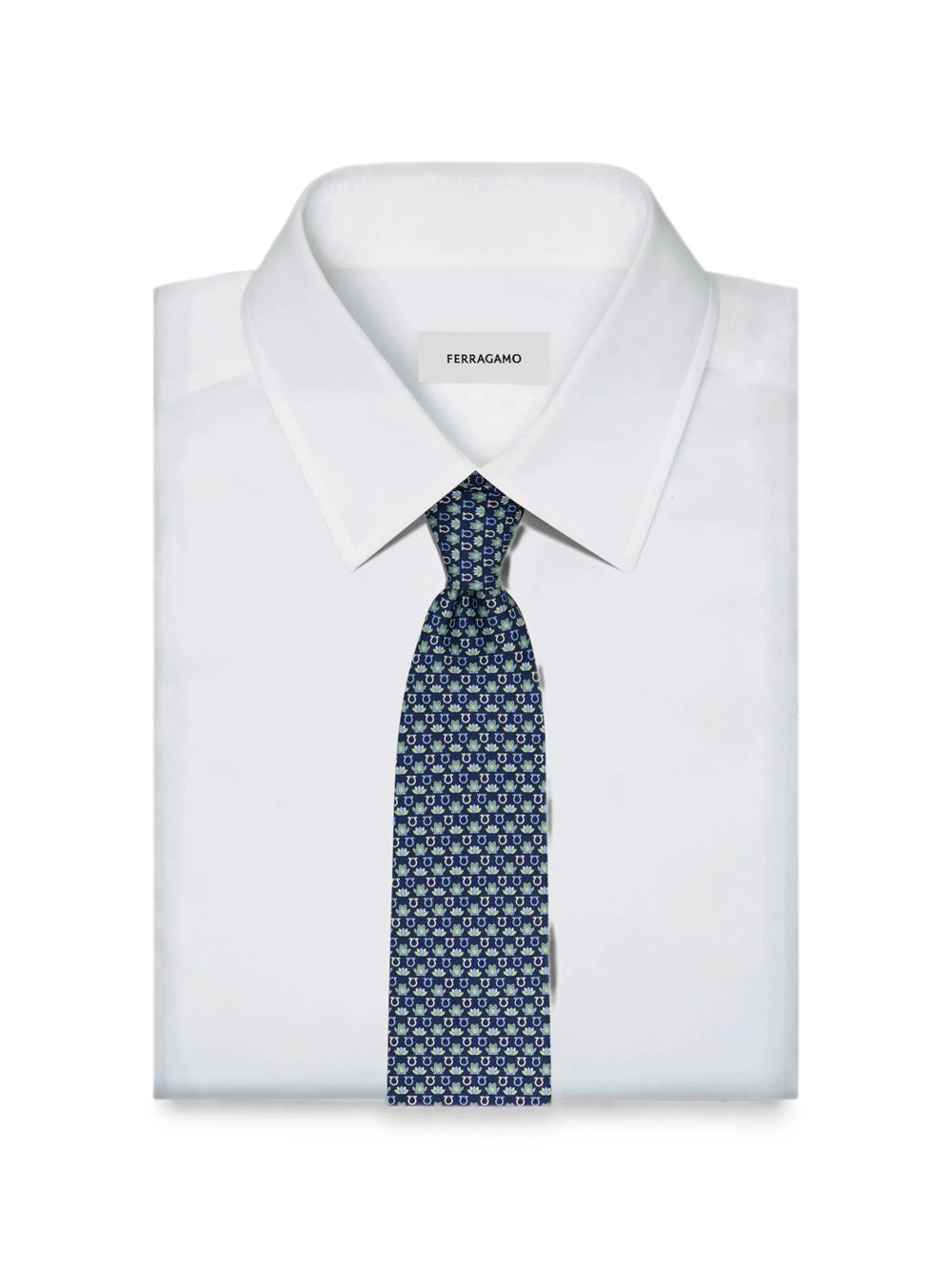 Ferragamo Men Frog Print Silk Tie FERRAGAMO