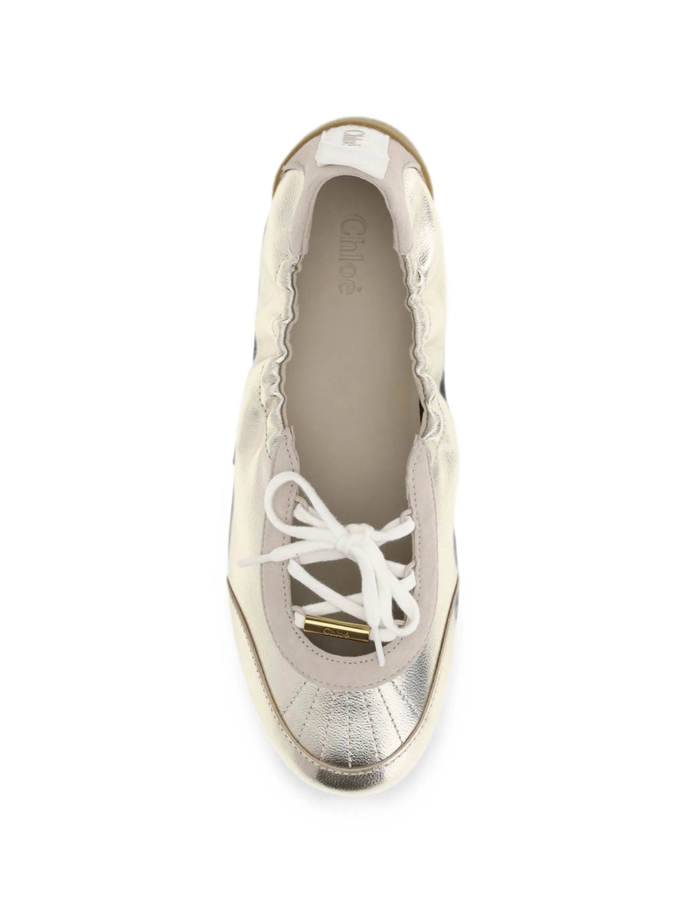 Chloe Women Kick Ballet Sneakers In Metallic Nappa Leather CHLOE