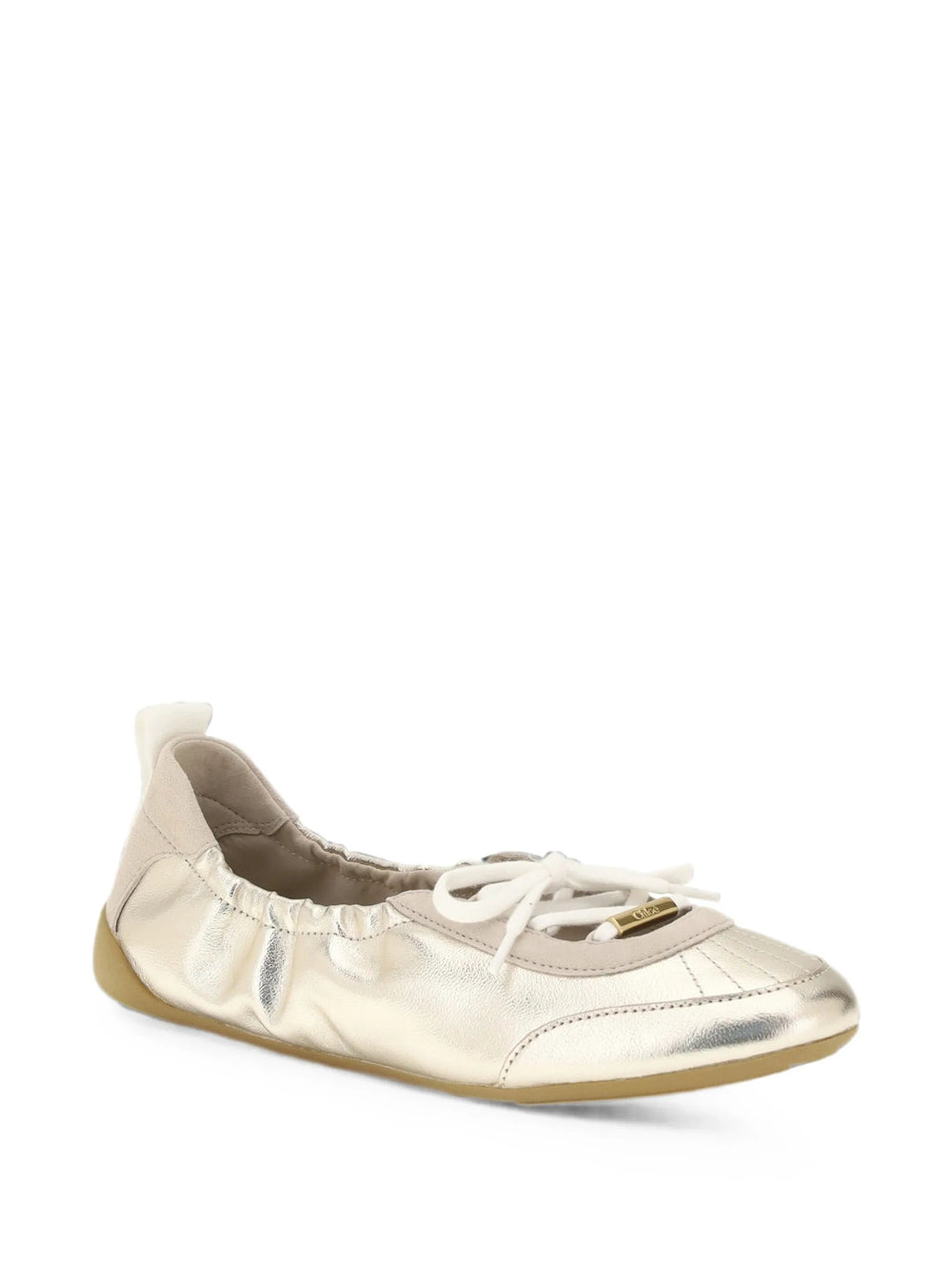 Chloe Women Kick Ballet Sneakers In Metallic Nappa Leather CHLOE
