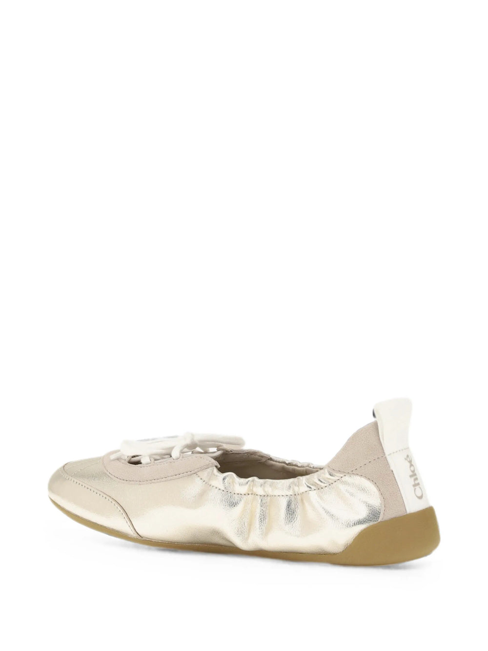 Chloe Women Kick Ballet Sneakers In Metallic Nappa Leather CHLOE