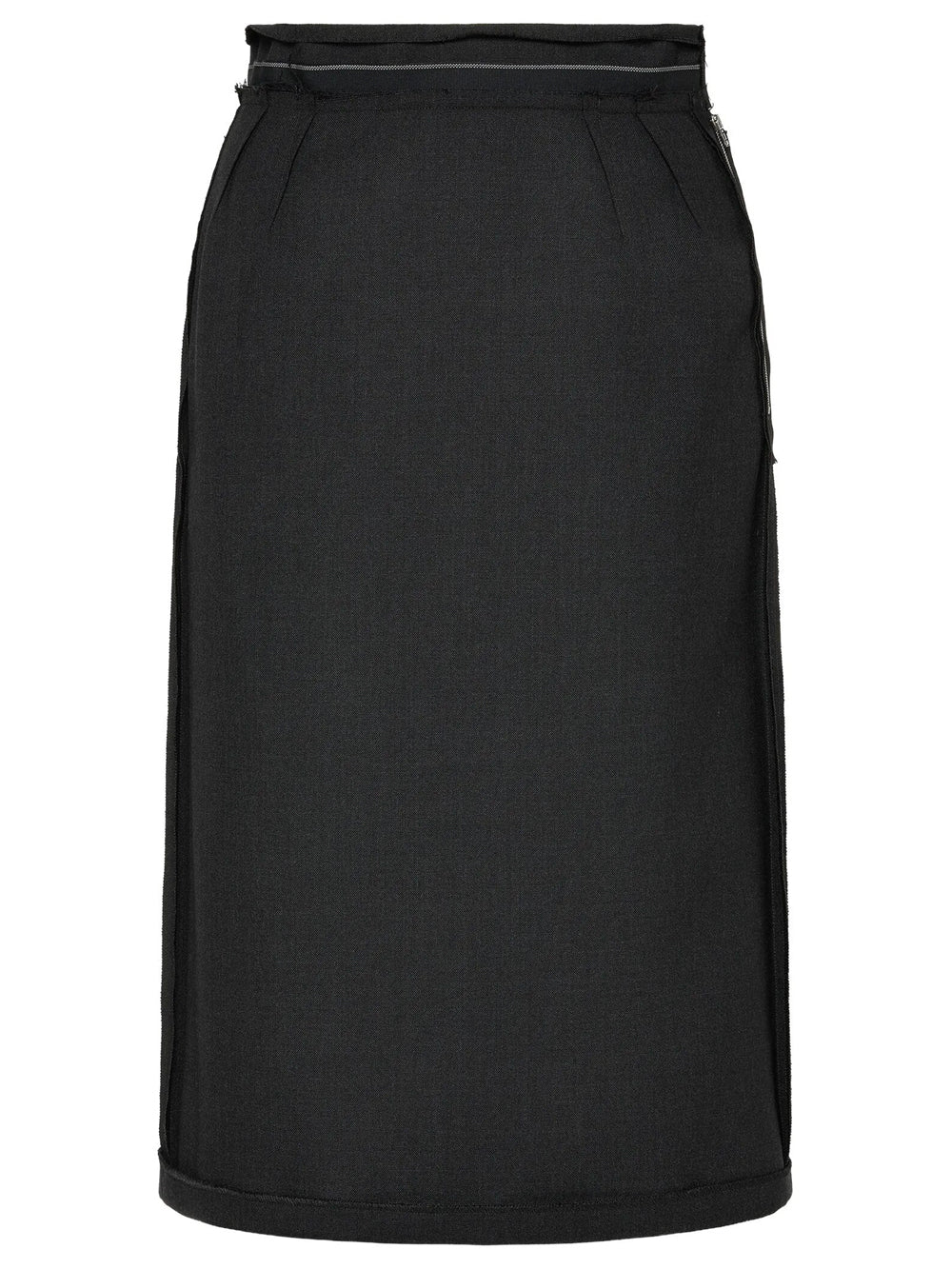 Maison Margiela Women Reversed Wool Midi Skirt MAISON MARGIELA