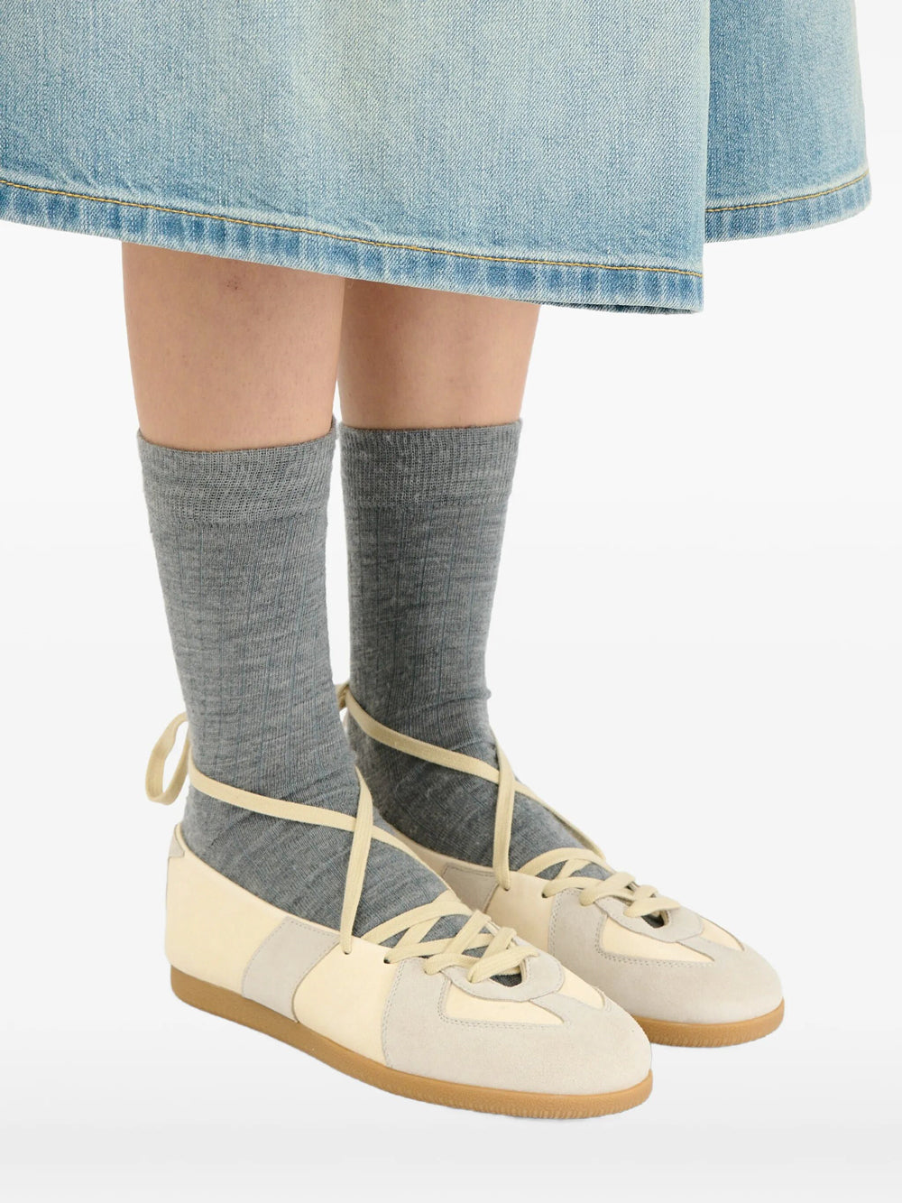 Maison Margiela Women Replica Soft Laced Ballet MAISON MARGIELA