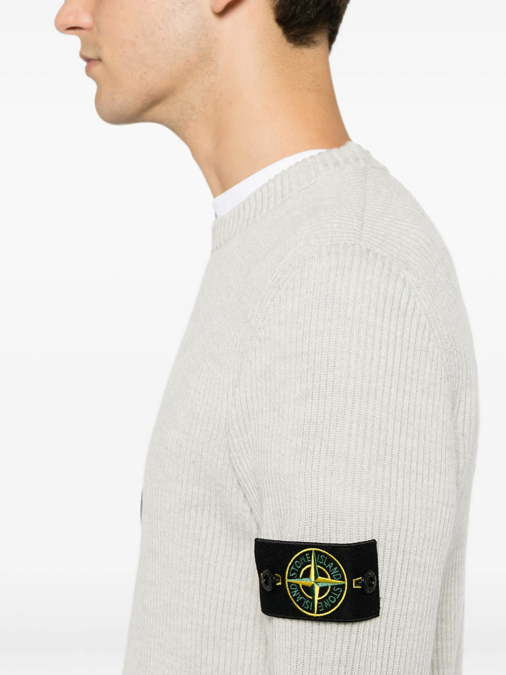 Stone Island Men Crewneck Sweater With Ribbed Trims STONE ISLAND