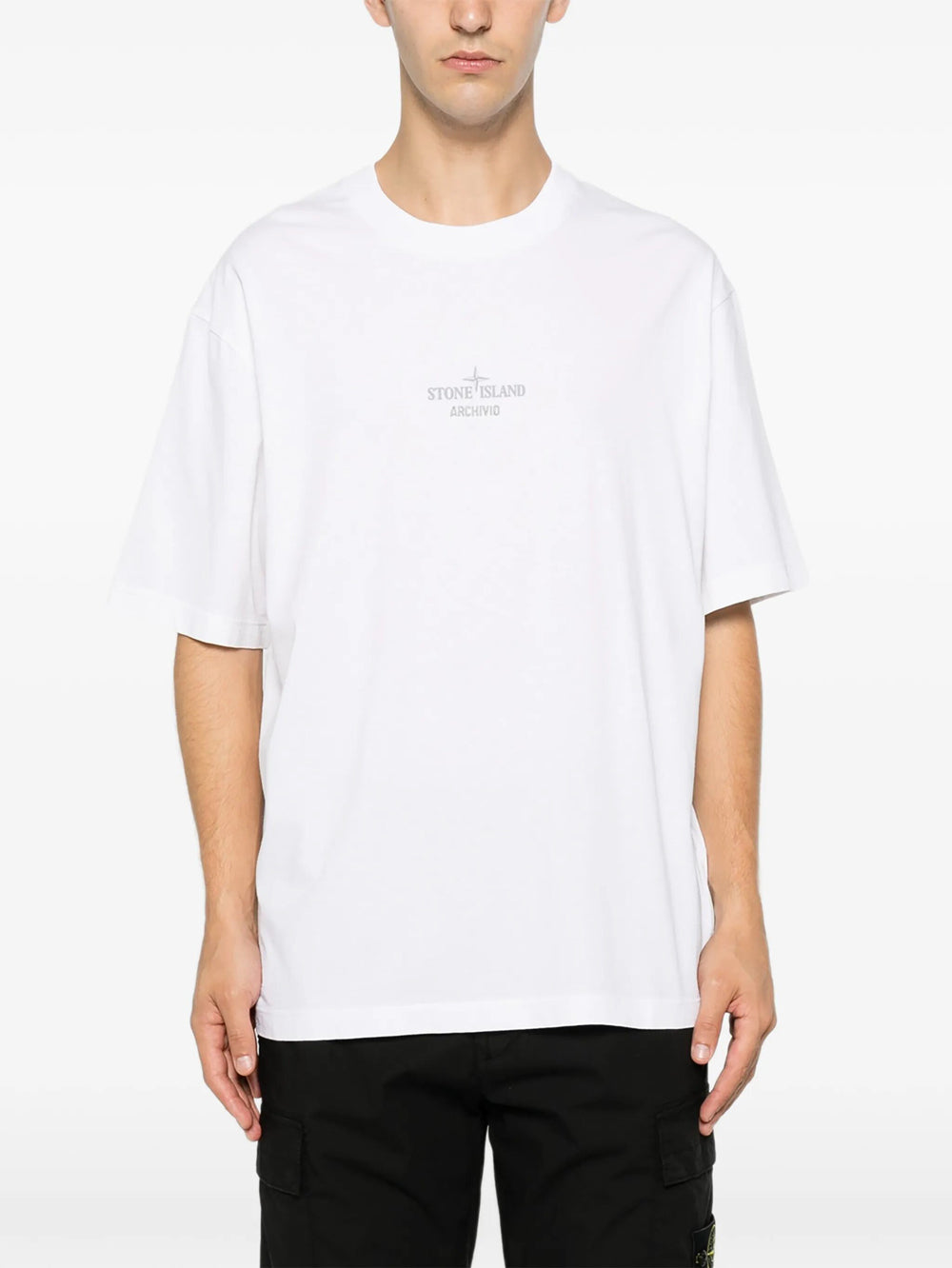 Stone Island Men Regular Fit T-Shirt With `Archivio` Print STONE ISLAND