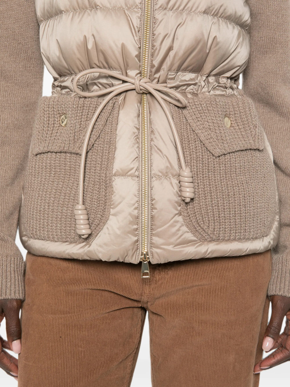 Moncler Women Wool & Cashmere Blend Padded Zip-Up Cardigan MONCLER