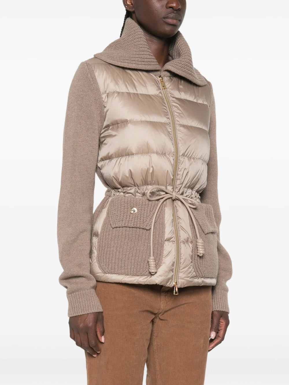 Moncler Women Wool & Cashmere Blend Padded Zip-Up Cardigan MONCLER