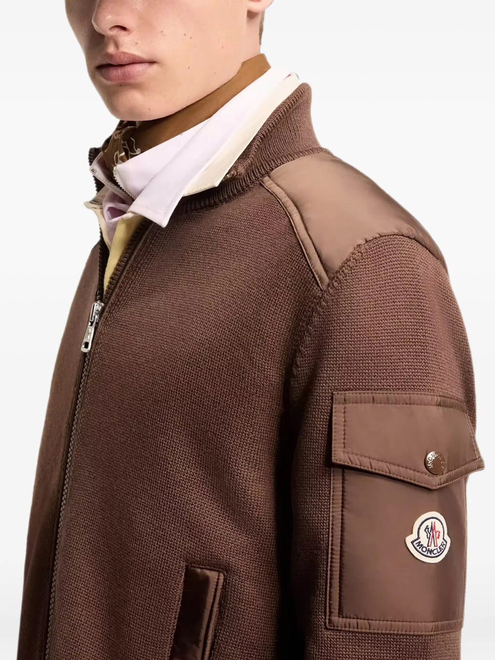 Moncler Men Padded Wool Zip-Up Cardigan MONCLER