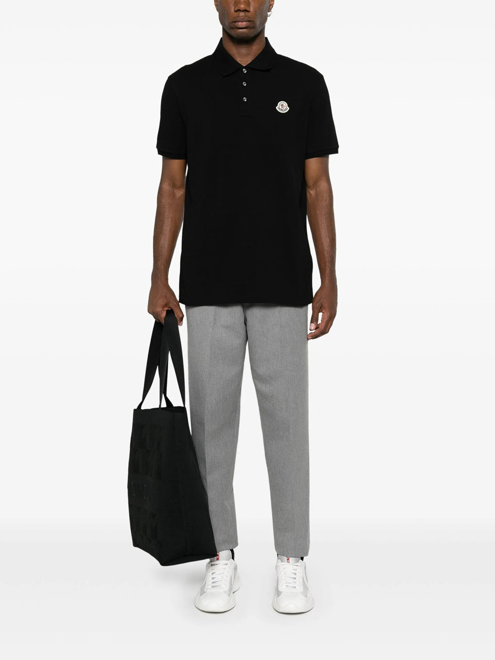 Moncler Men Double Logo Patch Cotton T-Shirt MONCLER