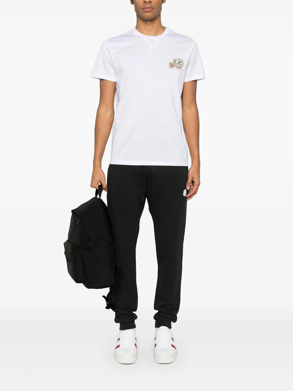 Moncler Men Double Logo Patch Cotton T-Shirt MONCLER