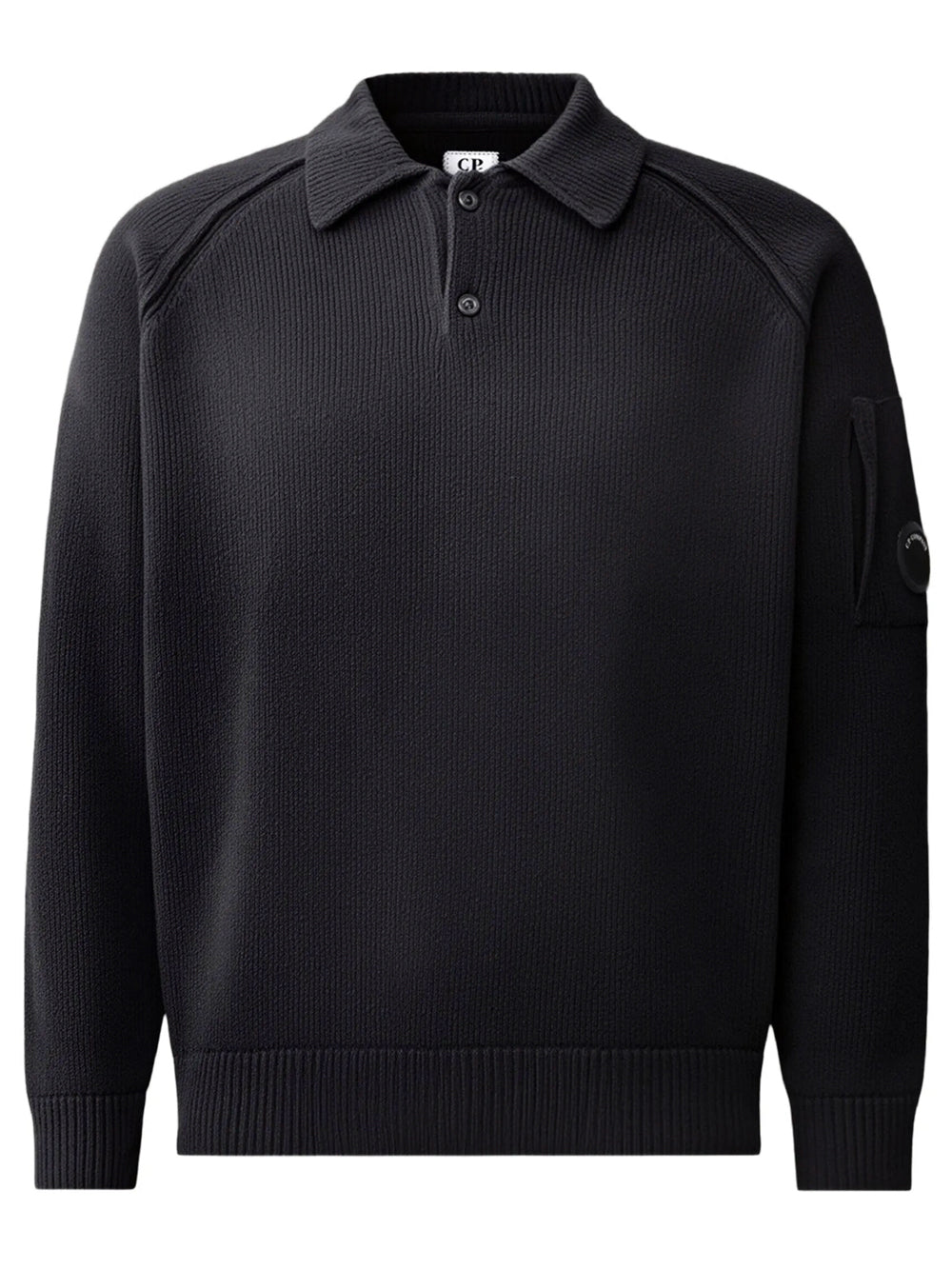 C.P. Company Men Lens-Detail Ribbed Polo Shirt C.P. COMPANY
