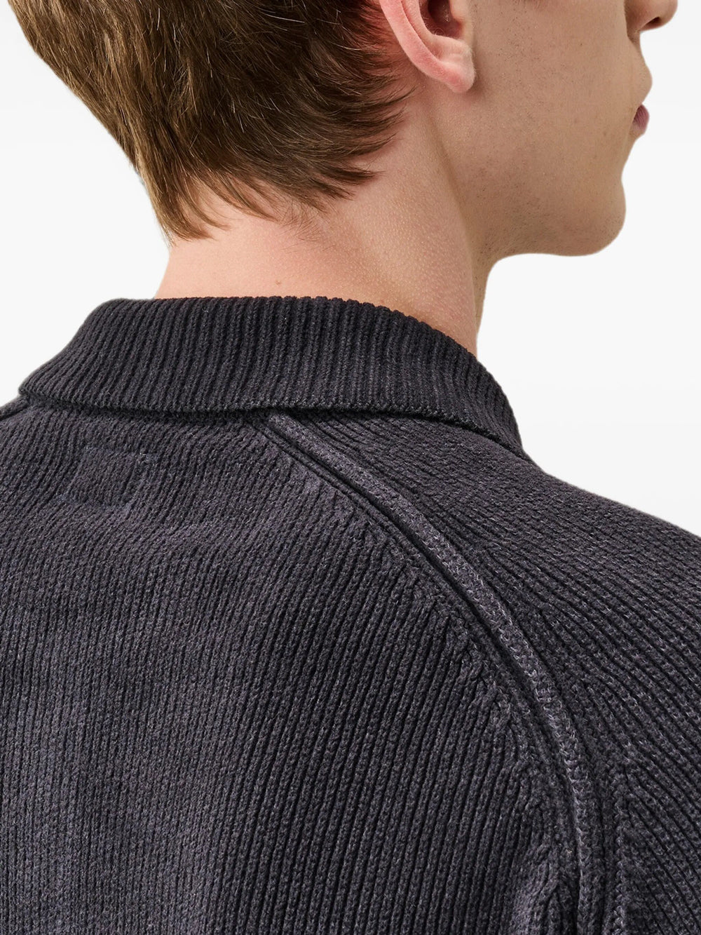 C.P. Company Men Lens-Detail Ribbed Polo Shirt C.P. COMPANY