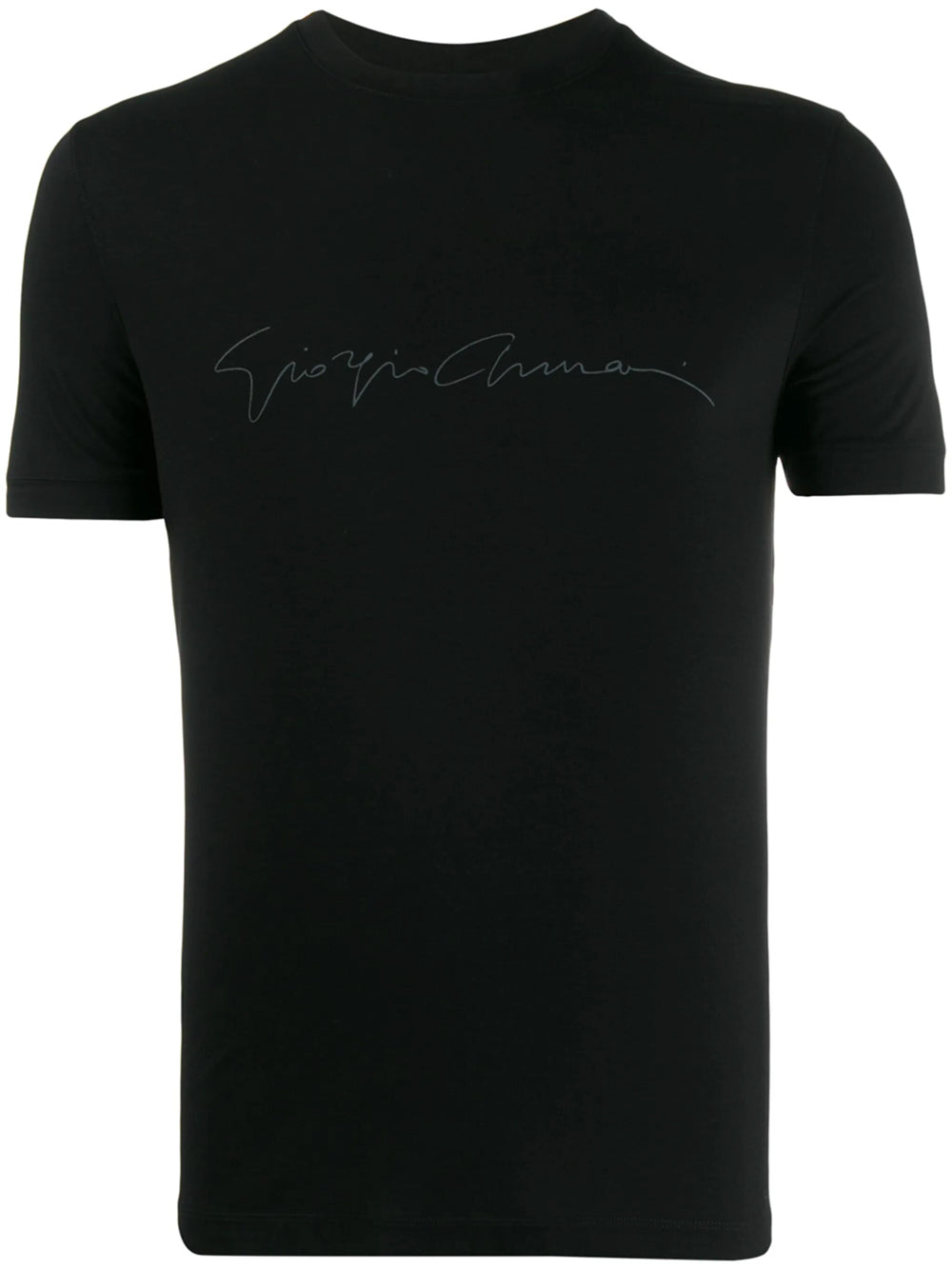 Giorgio Armani Men Asv Stretch-Viscose T-Shirt With Signature Logo GIORGIO ARMANI