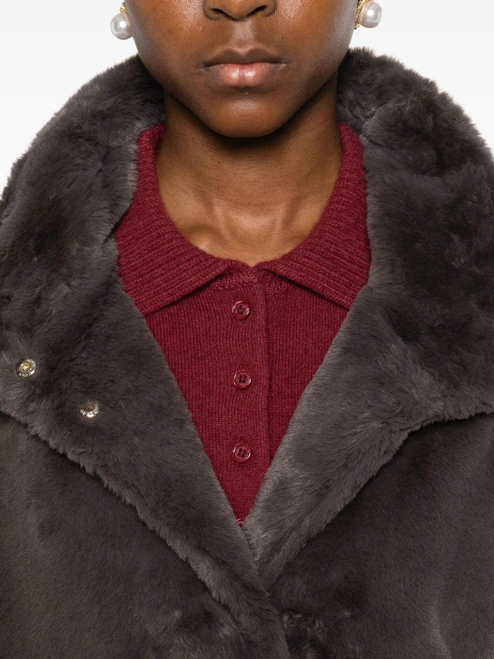 Herno Women High-Neck Faux-Fur Coat HERNO