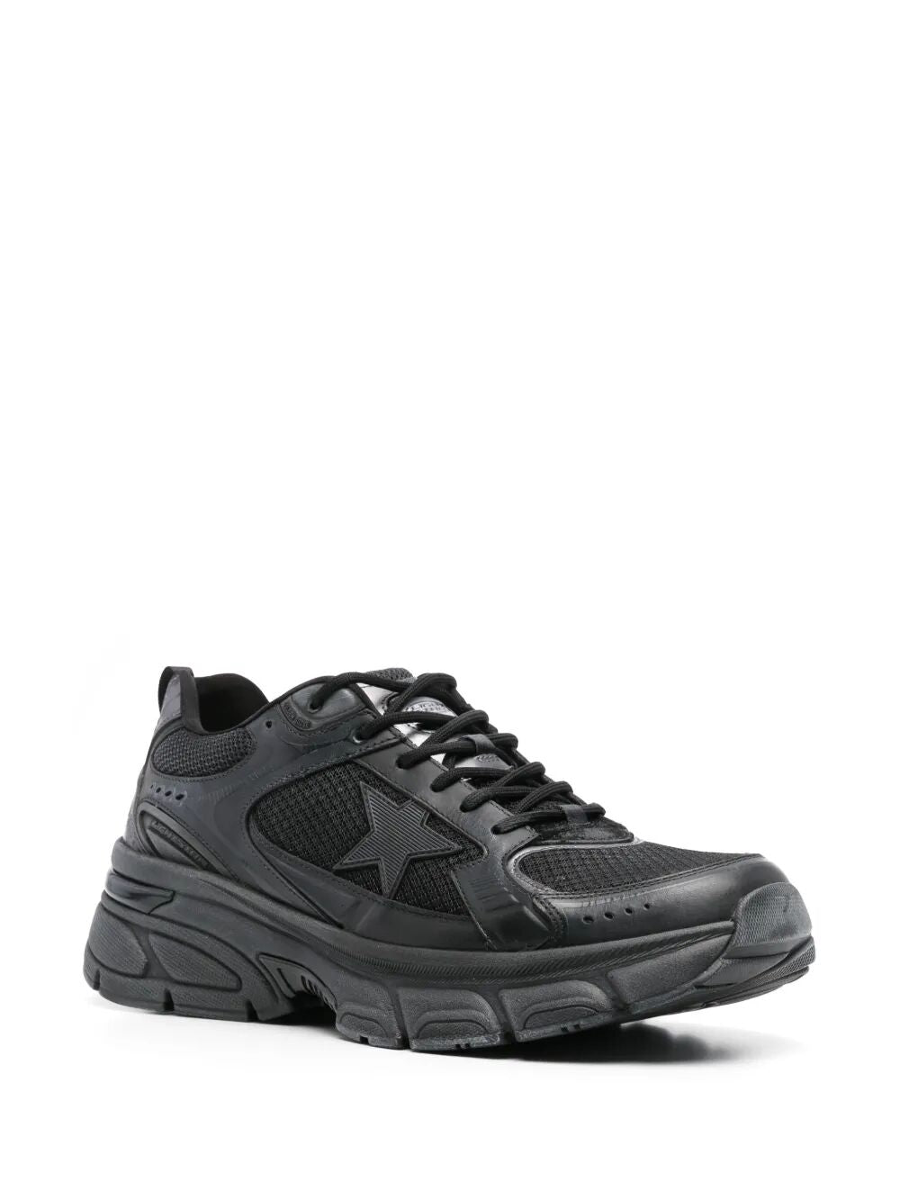 Golden Goose Men Leather And Mesh Lightstar Sneakers GOLDEN GOOSE