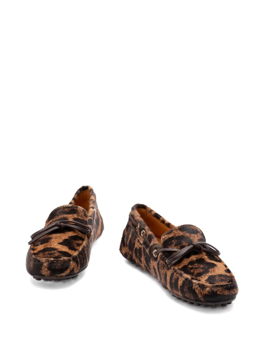 Tod's Women Leopard-Print Calf Hair Loafers TOD'S
