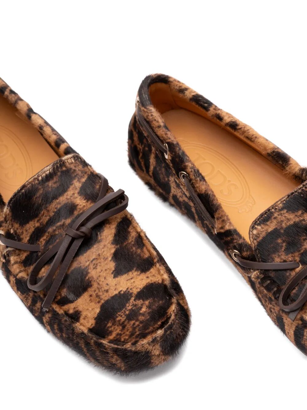 Tod's Women Leopard-Print Calf Hair Loafers TOD'S