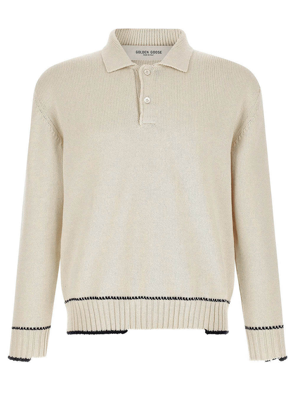 Golden Goose Men Polo In Cotone Con Bordi A Contrasto GOLDEN GOOSE