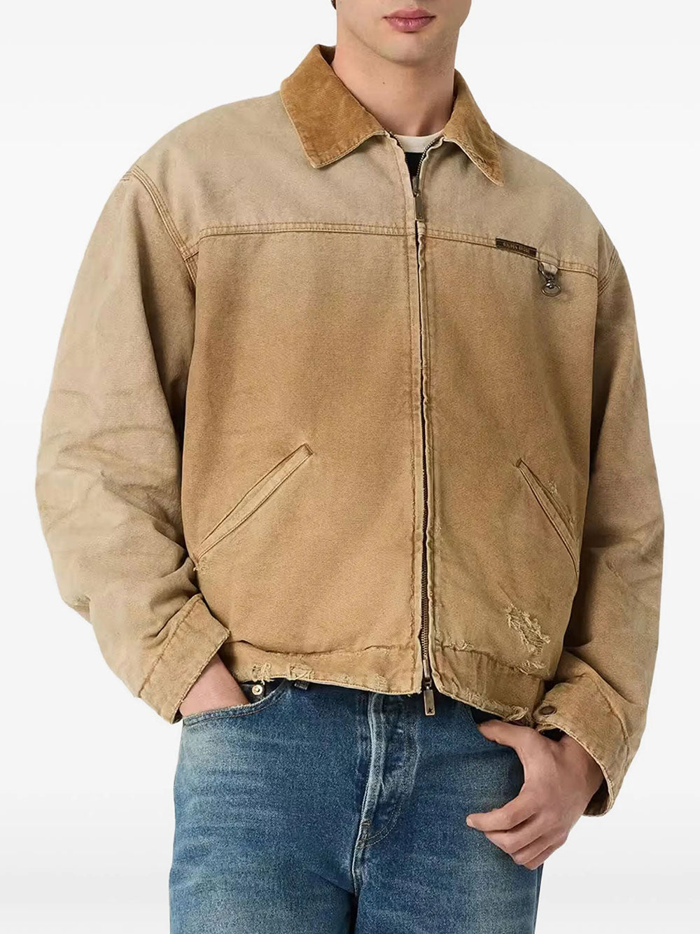 Golden Goose Men Giacca Reversibile Unisex In Cotone Beige Con Motivo Check GOLDEN GOOSE