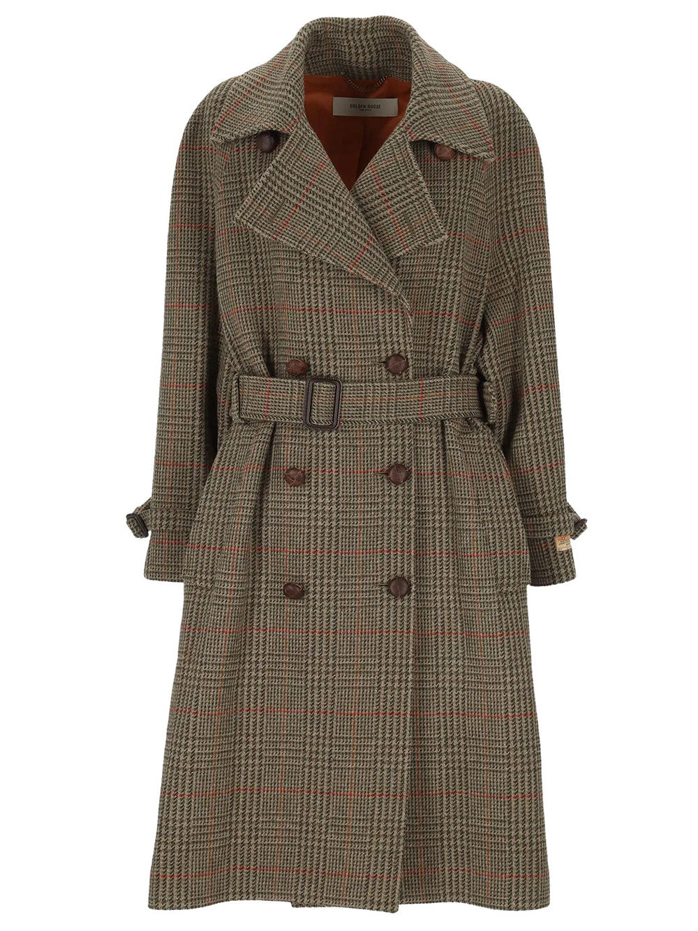 Golden Goose Women Cappotto Doppiopetto Roxanne In Lana Con Motivo A Quadri GOLDEN GOOSE