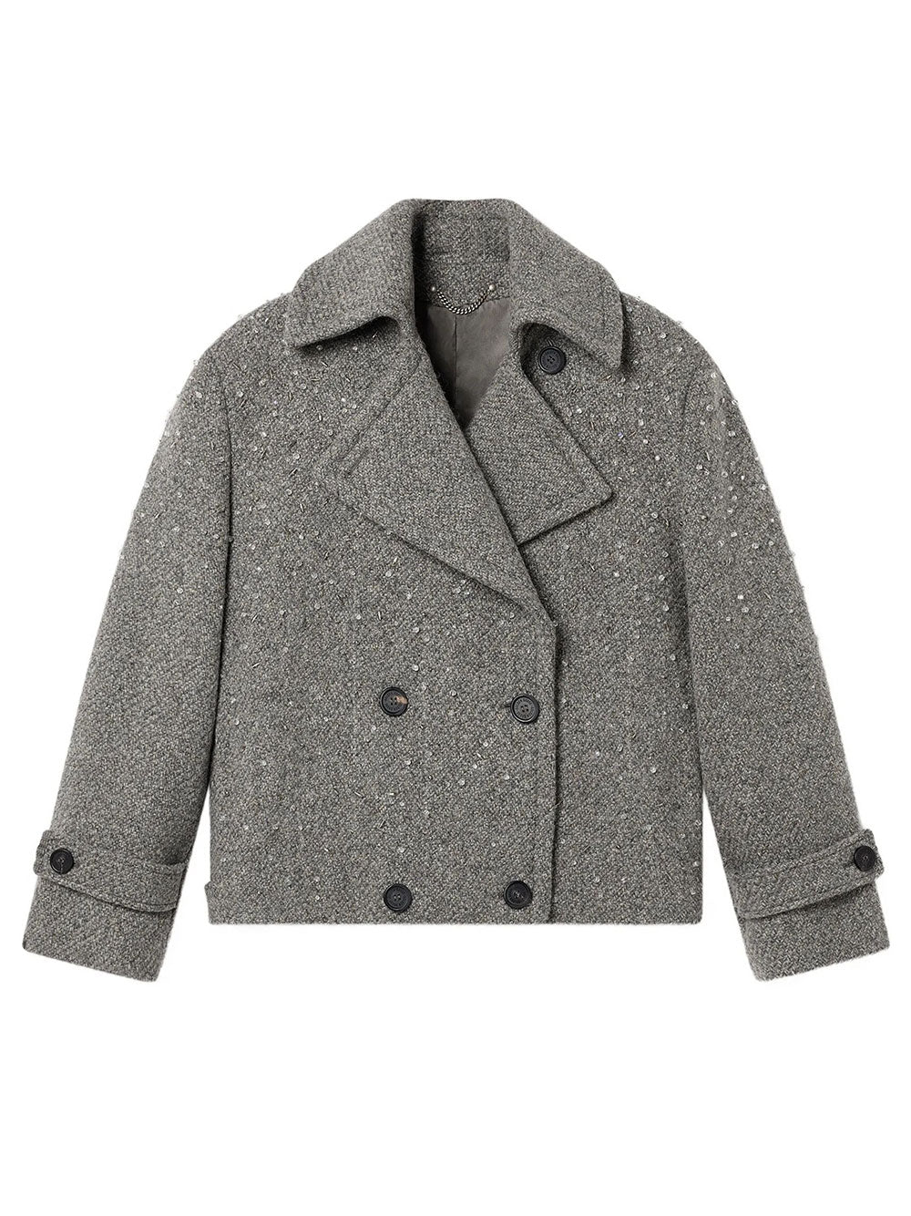 Golden Goose Women Cappotto Corto Regina In Lana Con Paillettes E Ricami GOLDEN GOOSE