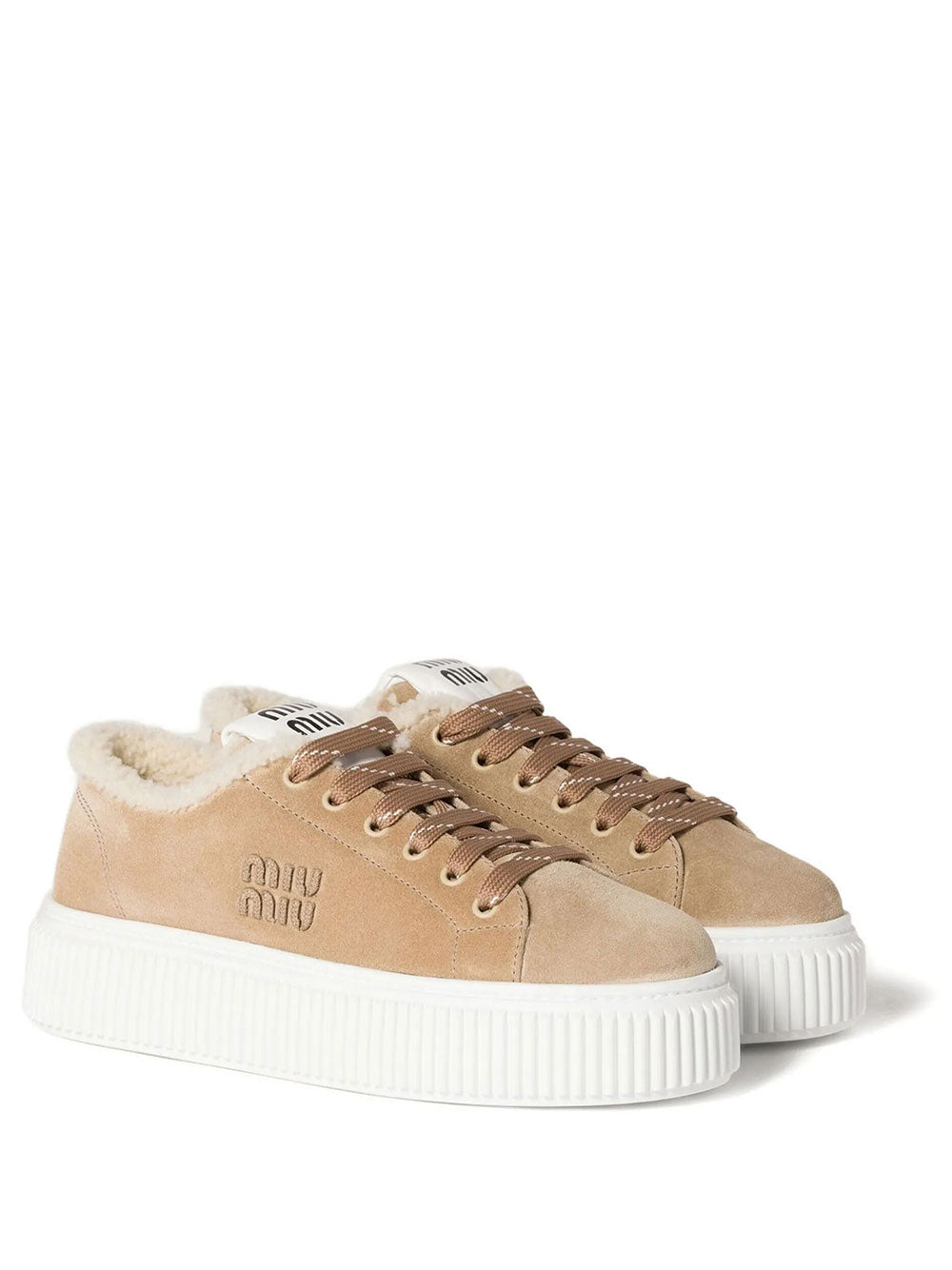 Miu Miu Women Sneakers In Pelle Scamosciata E Montone MIU MIU