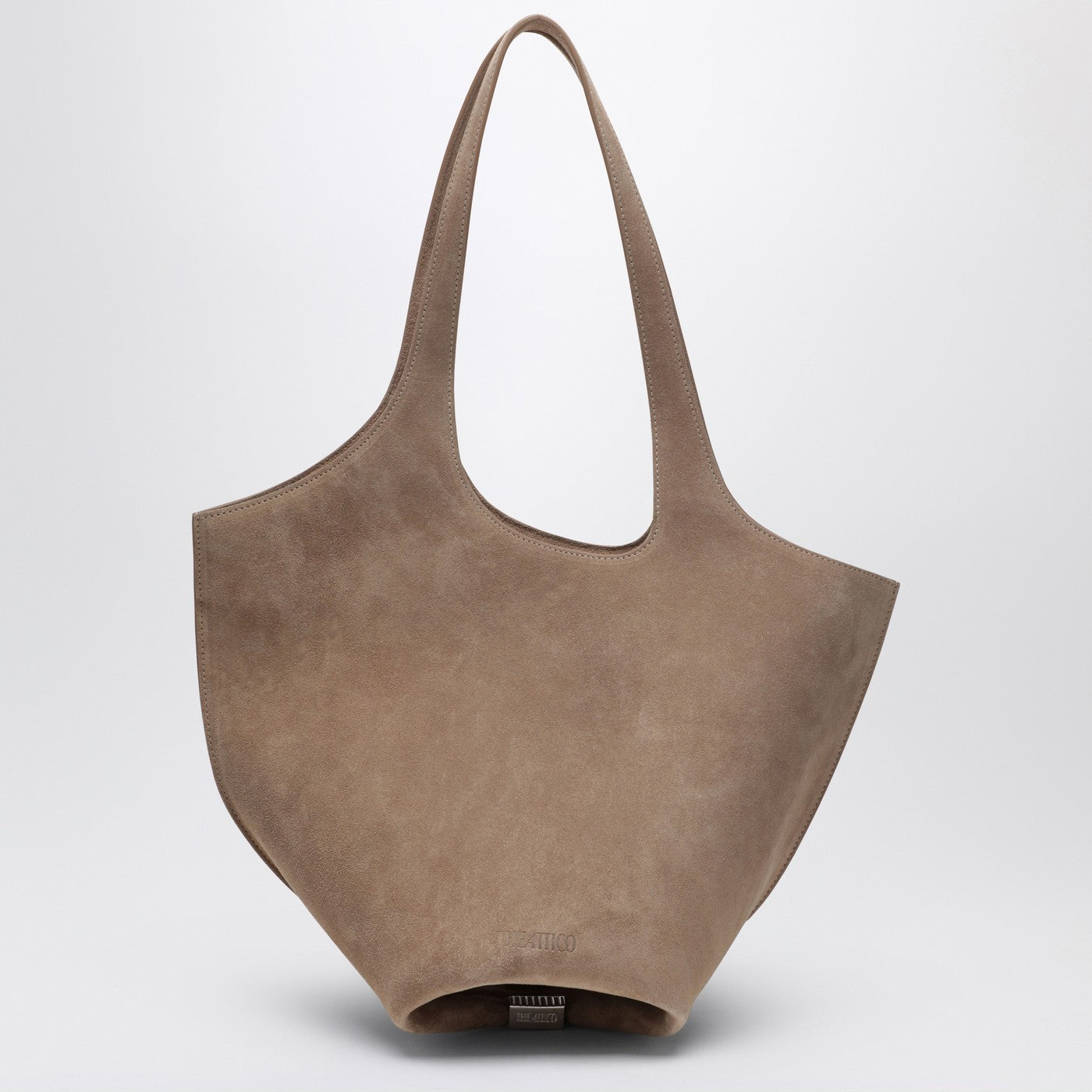 The Attico Tobacco-Coloured Suede La Scoop Medium Bag Women THE ATTICO