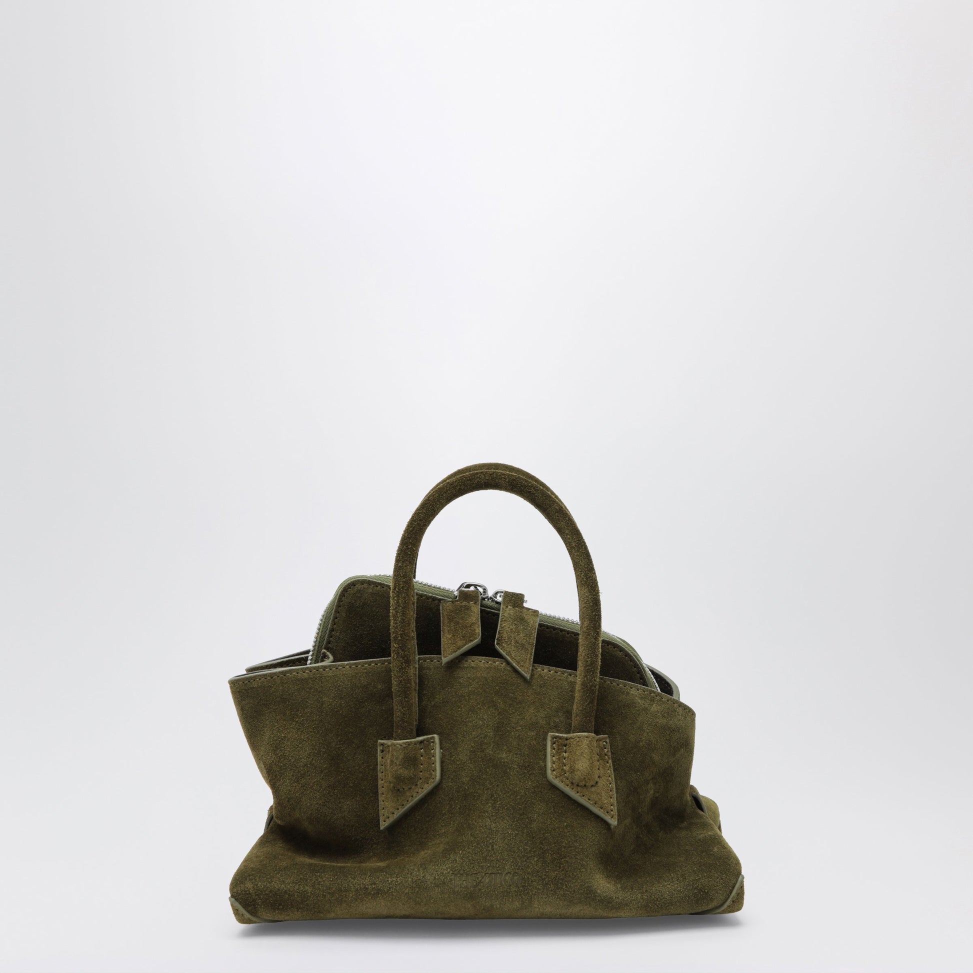 The Attico La Passeggiata Mini Khaki Green Suede Bag Women THE ATTICO