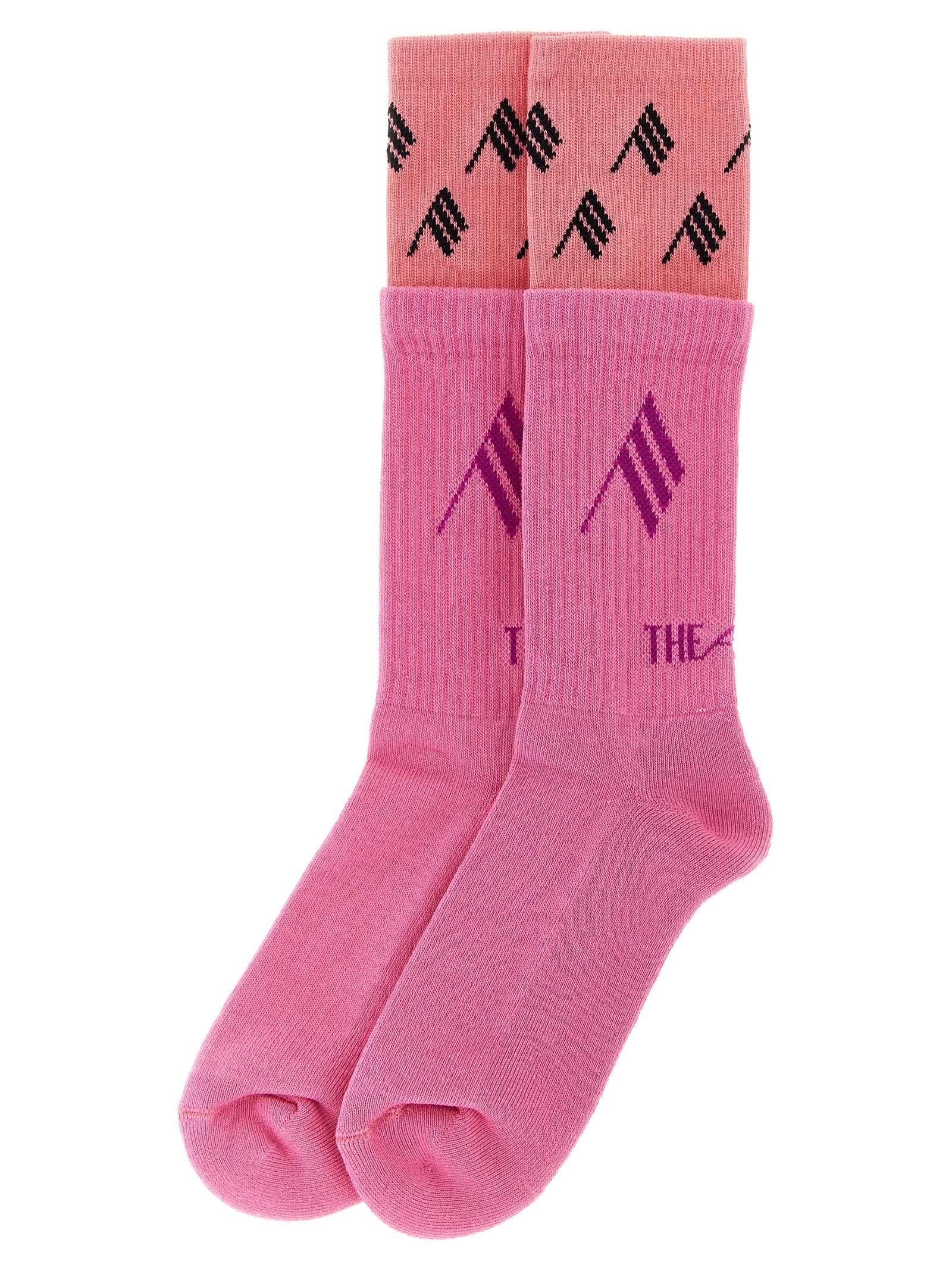 The Attico Women Double Layer Logo Socks THE ATTICO