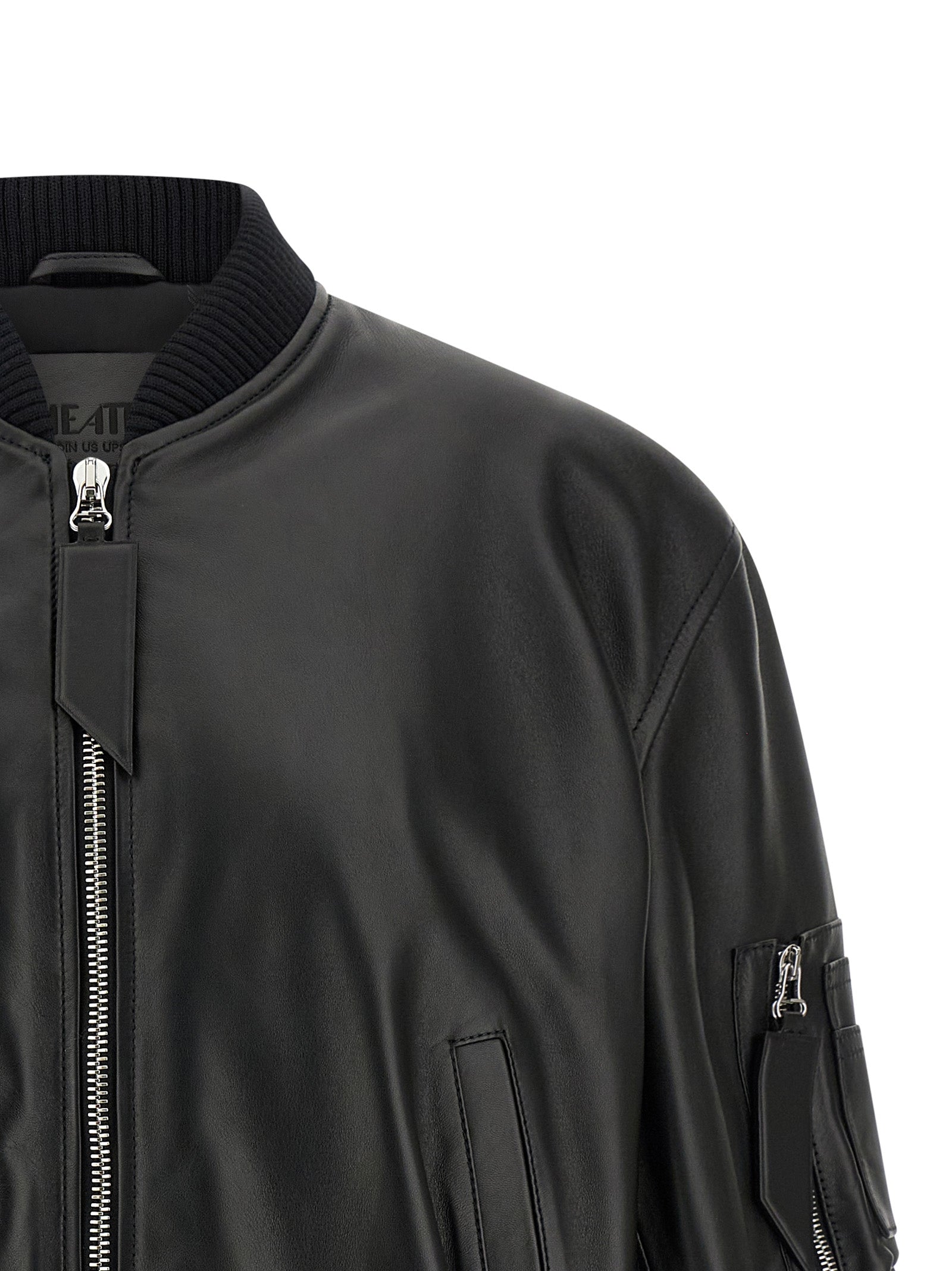 The Attico Women Leather Bomber Jacket THE ATTICO