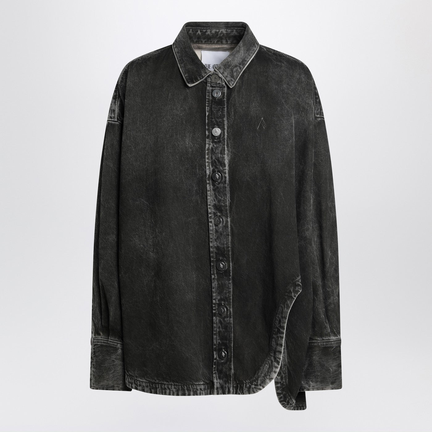 The Attico Black Washed Denim Shirt Women THE ATTICO