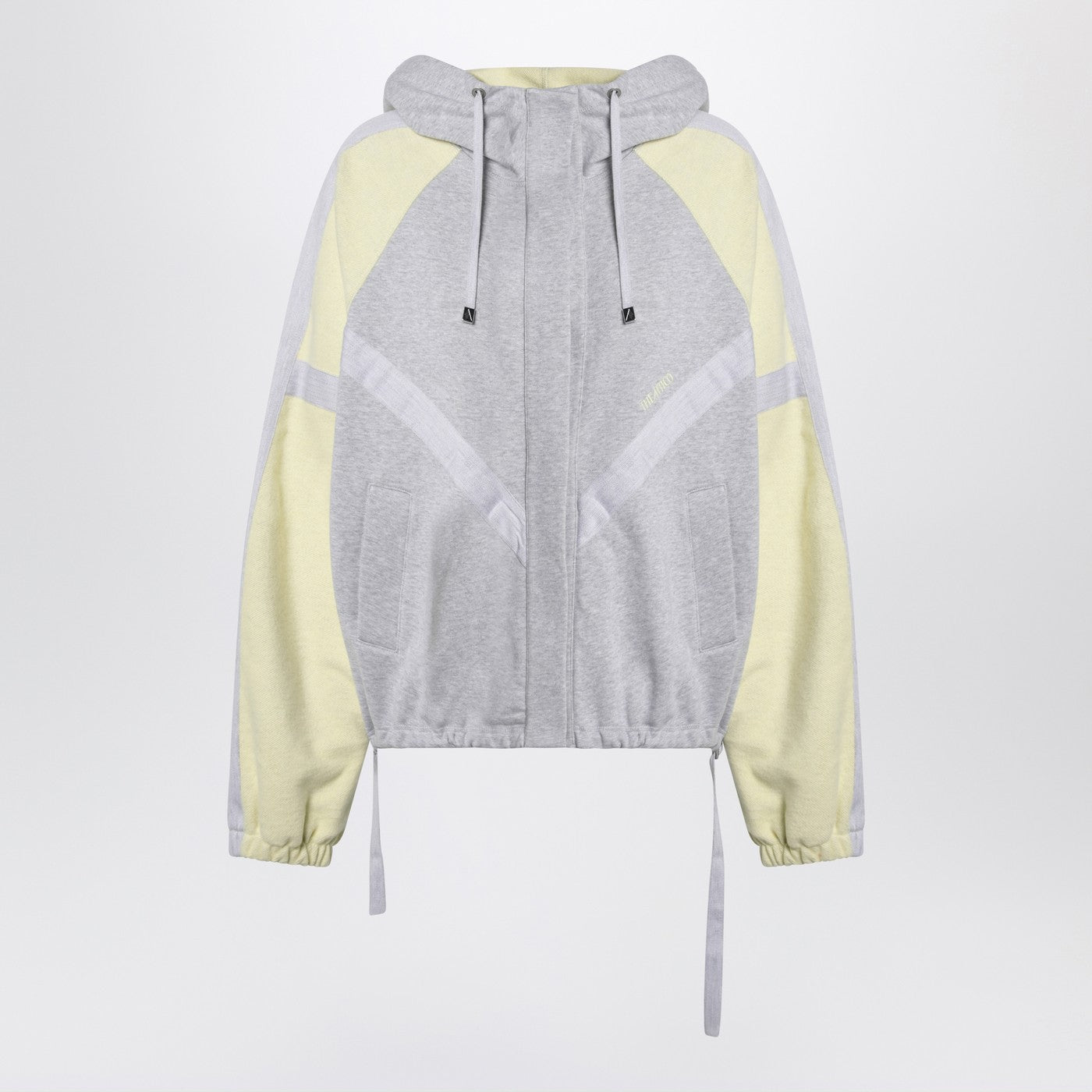 The Attico Grey/Light Yellow Bomber Sweatshirt Women THE ATTICO